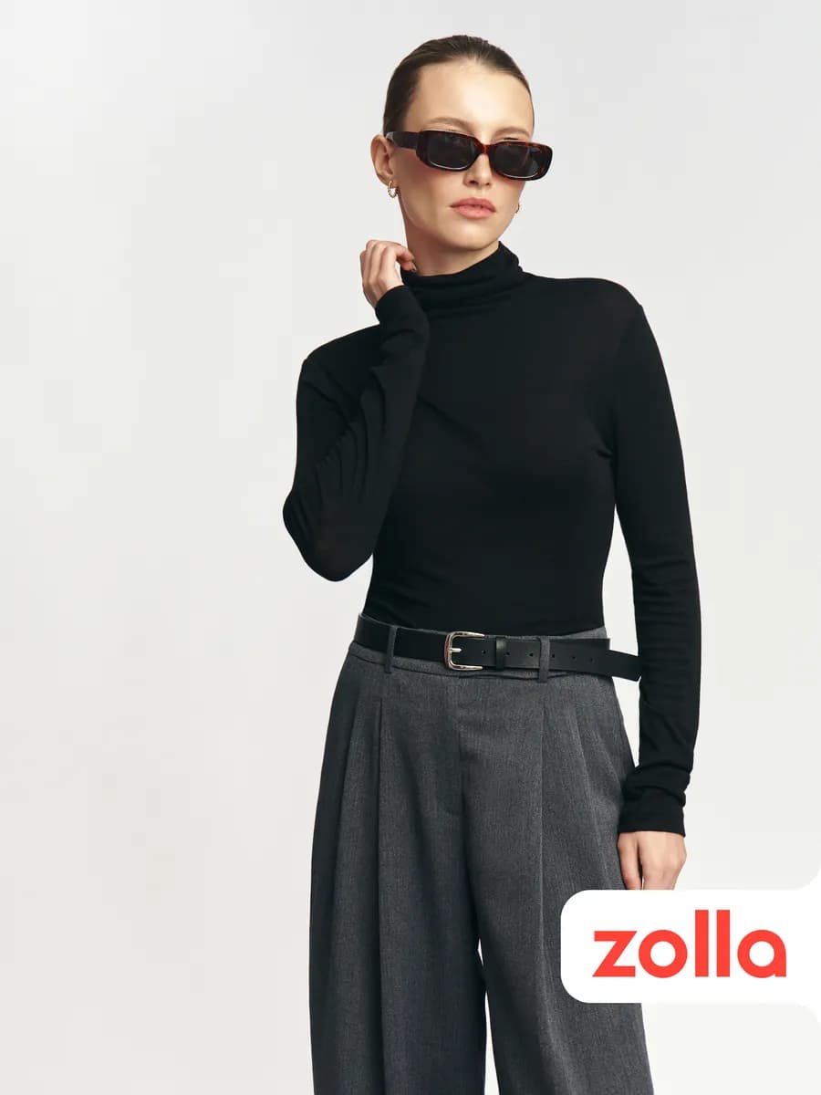 Женская трикотажная водолазка шерсть