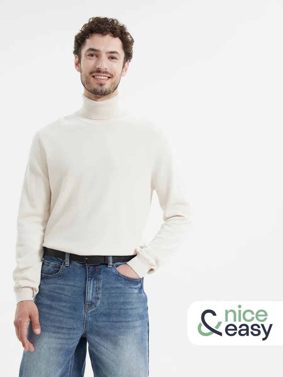 Тонкая мужская водолазка с горлом