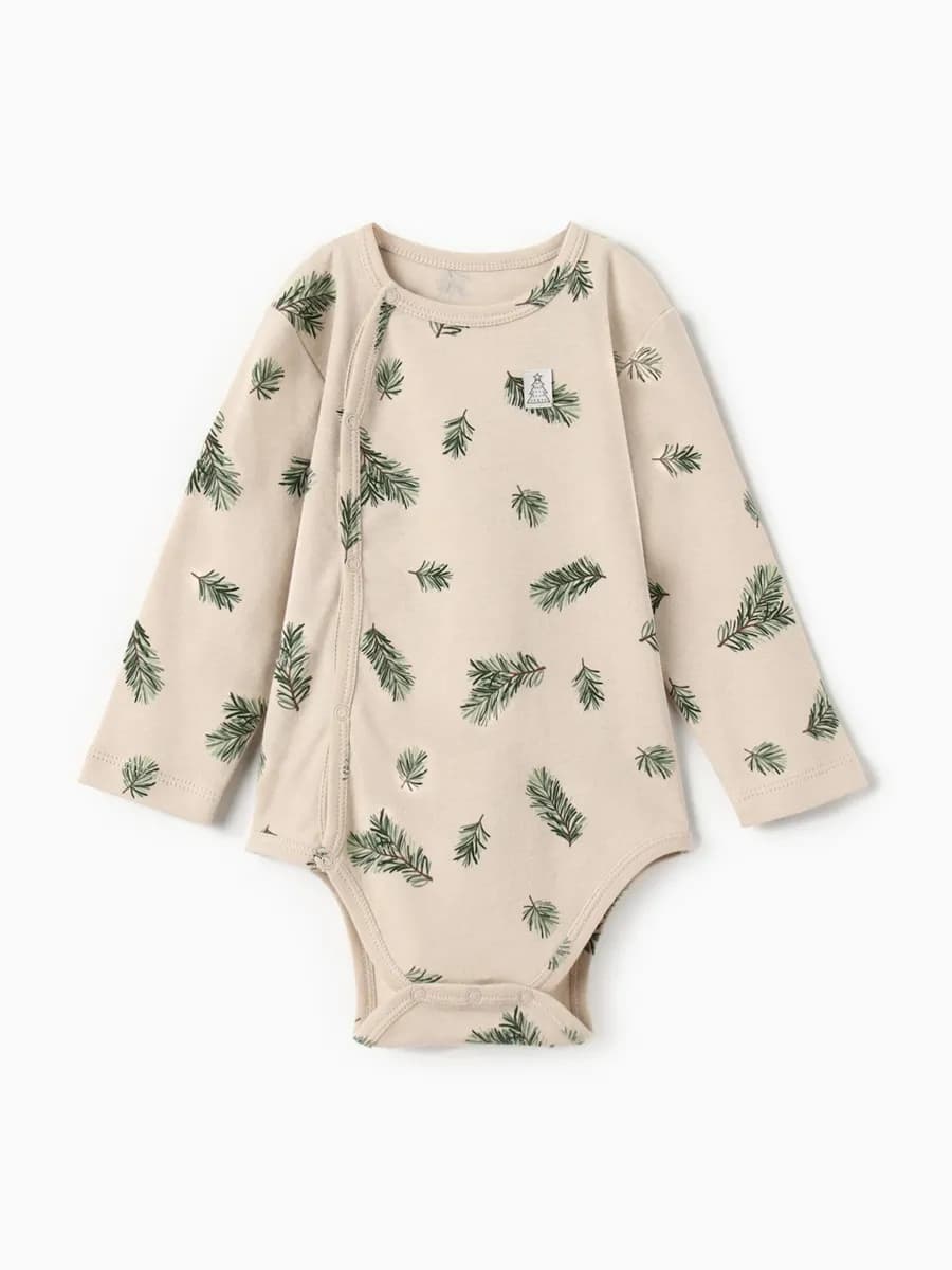 Боди с длинным рукавом для малышей новогоднее праздничное