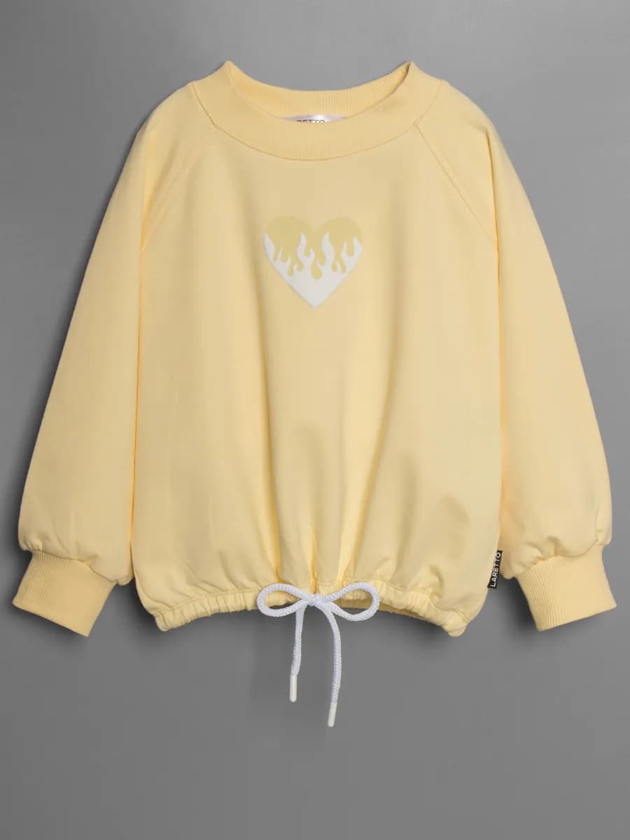 Свитшот для девочки осенний с завязками