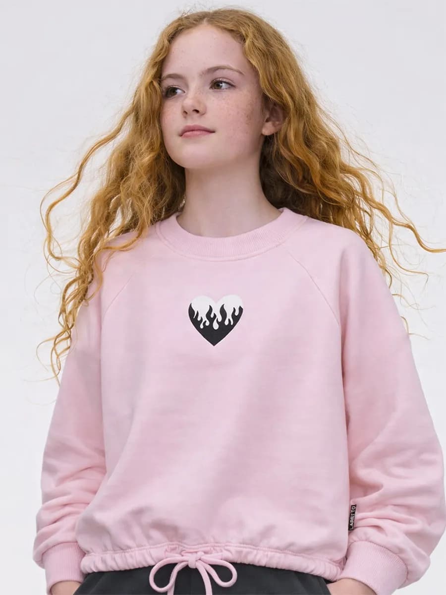 Свитшот для девочки осенний с завязками