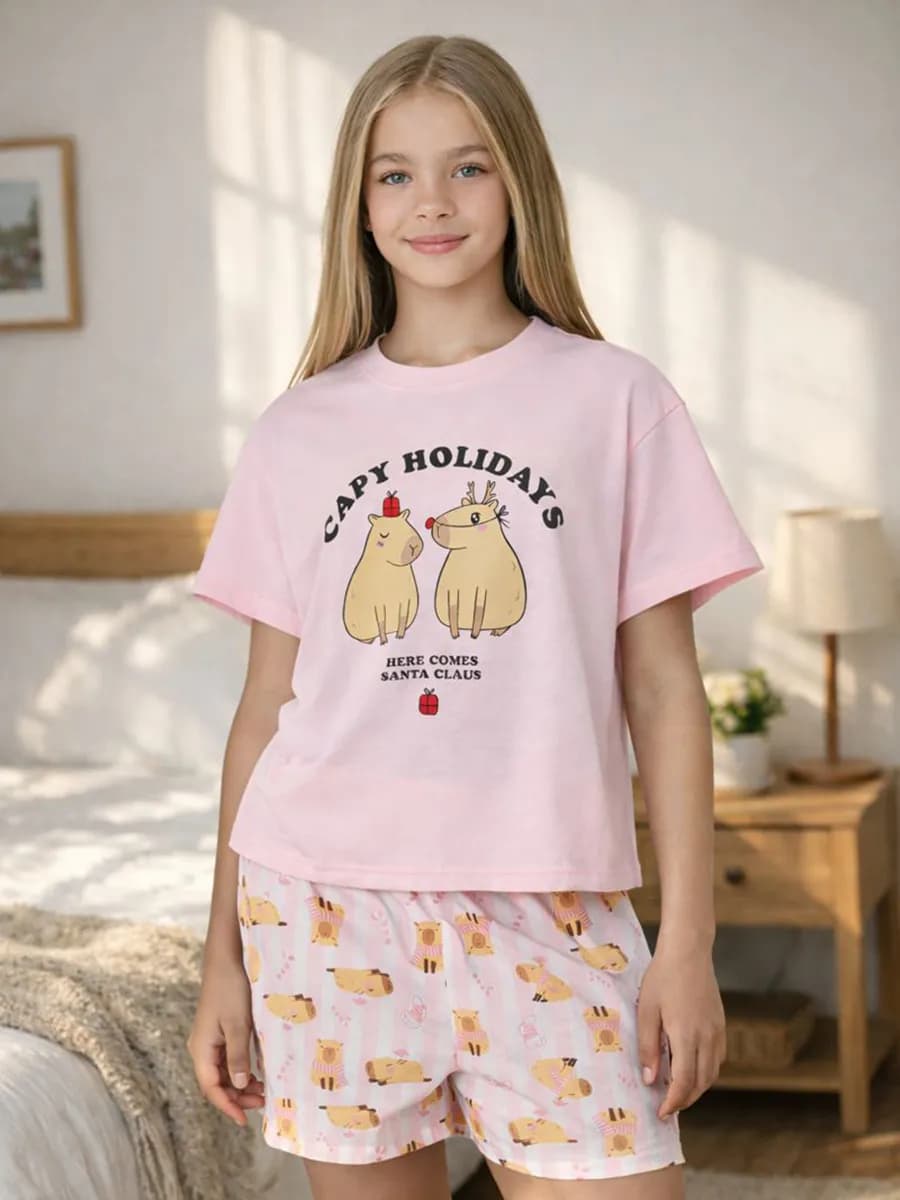 Пижама детская с шортами хлопок