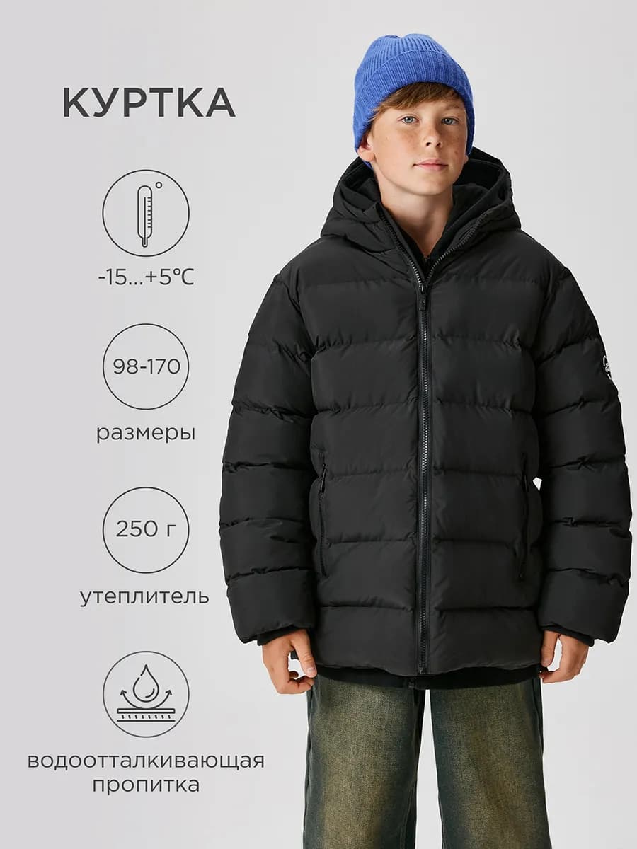 Куртка стеганая демисезонная синтепоновая с капюшоном