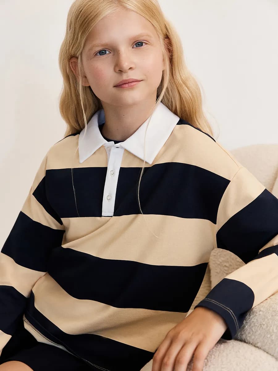Джемпер-поло школьный в полоску Только Онлайн