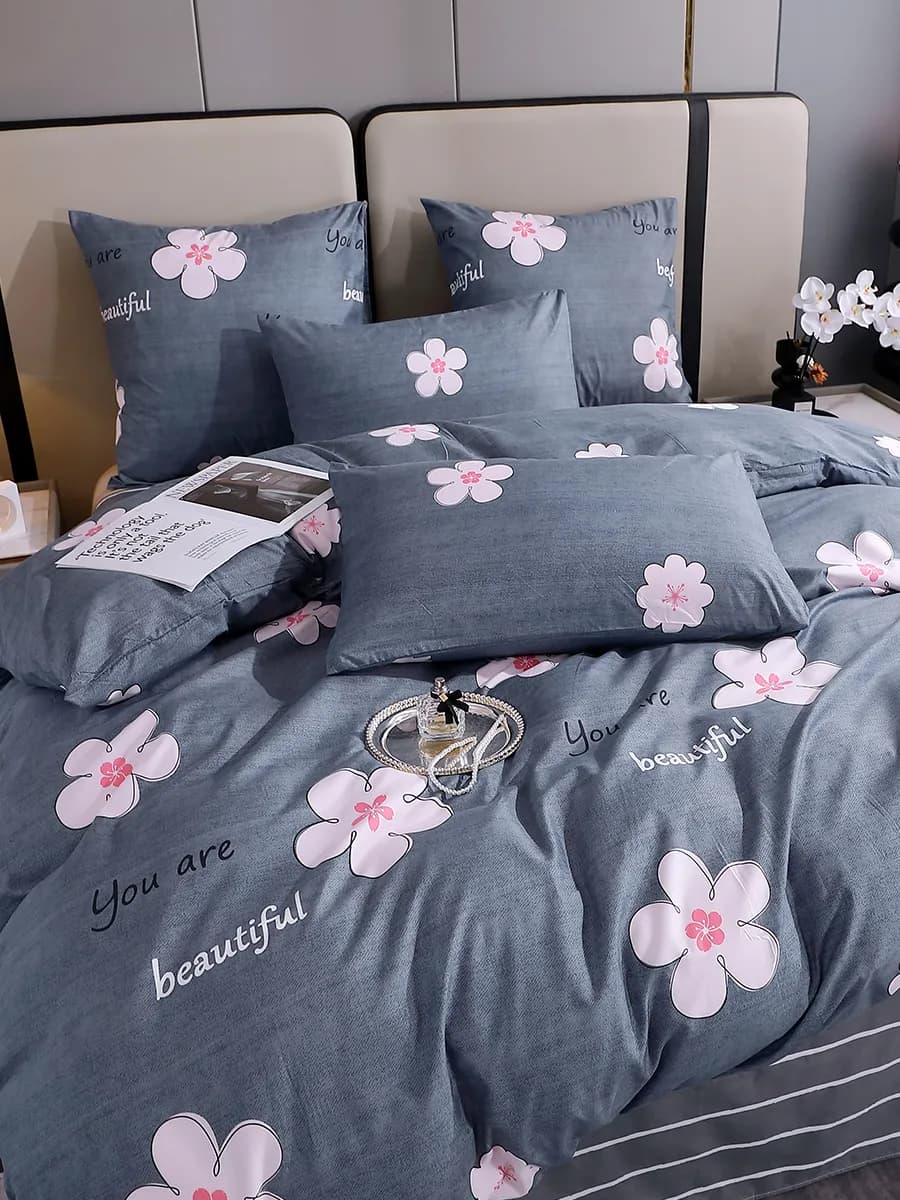 Постельное белье евро комплект Сатин HD-006