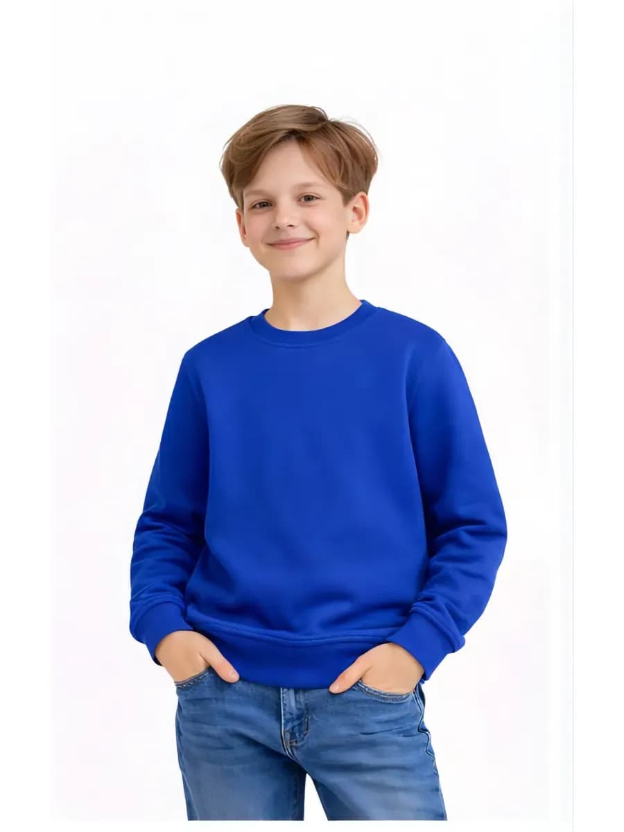 Свитшот детский с круглым воротником мягкий флис