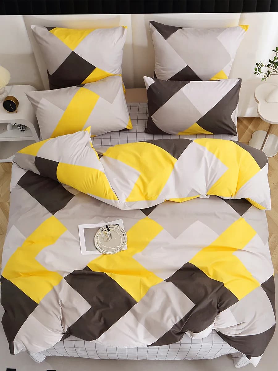 Постельное белье евро комплект Сатин HD-037