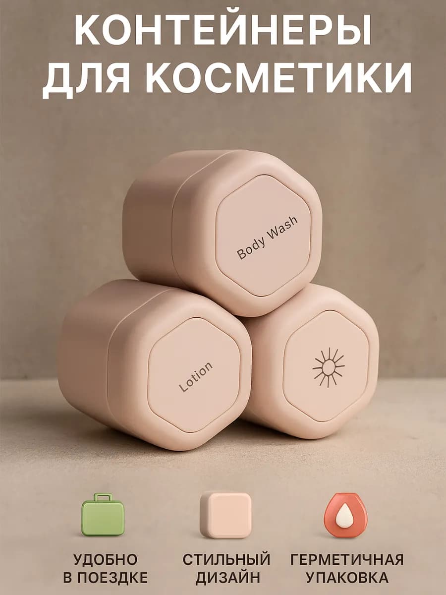 Набор магнитных баночек для косметики