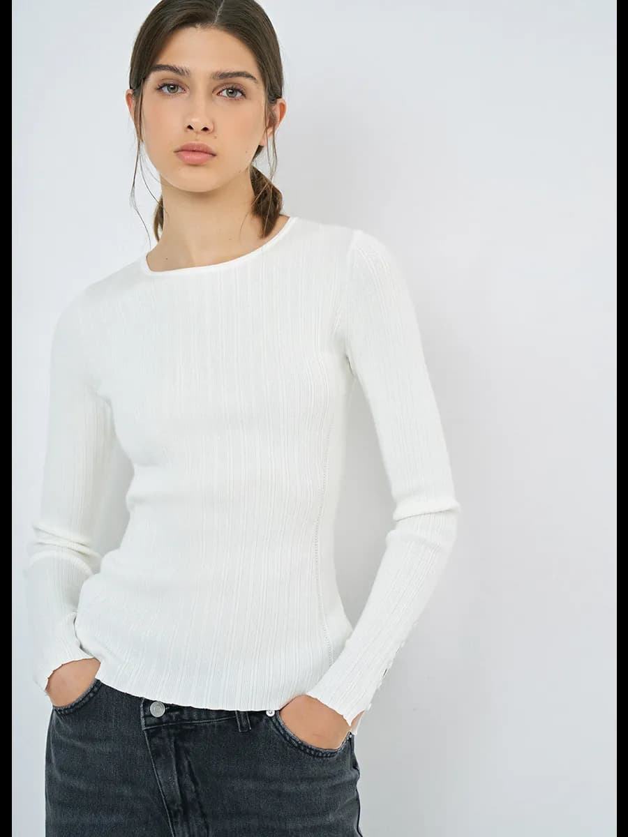 Джемпер в рубчик