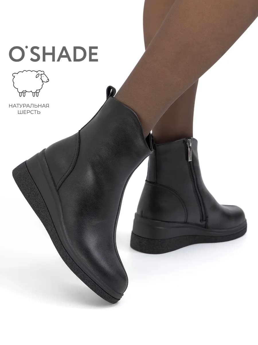 Ботинки женские зимние черные