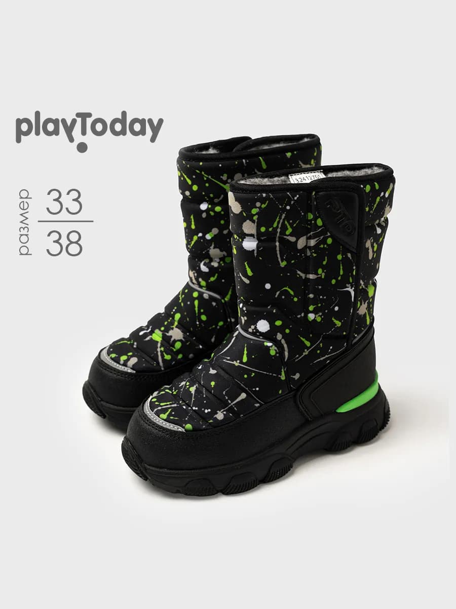 Сапоги зимние мембранные на липучках - фото 1