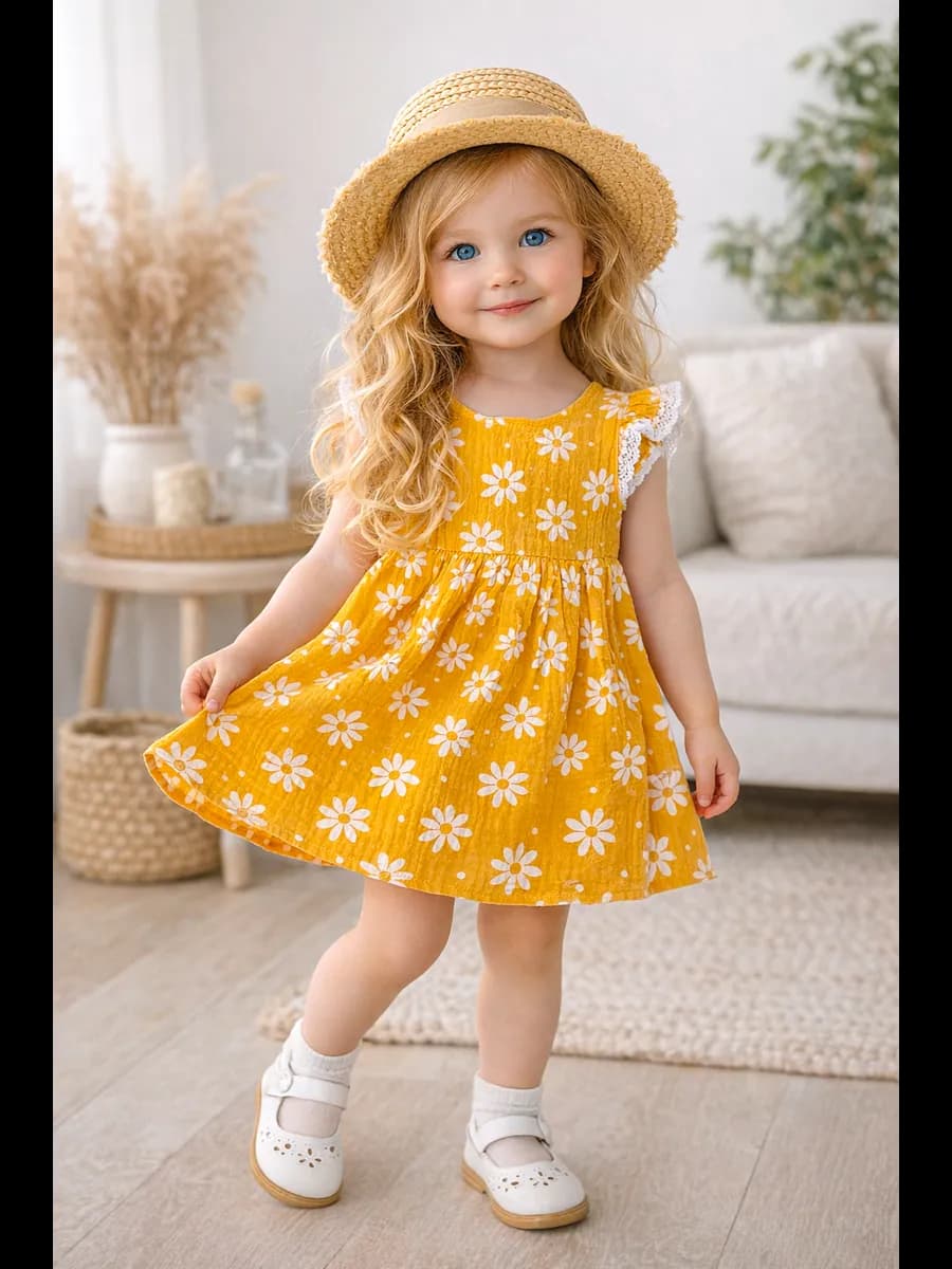 Платье из муслина для малышей