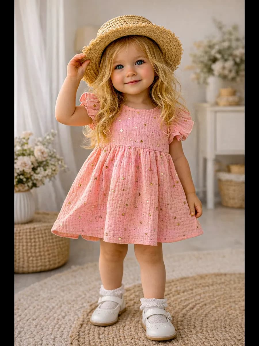 Платье из муслина для малышей