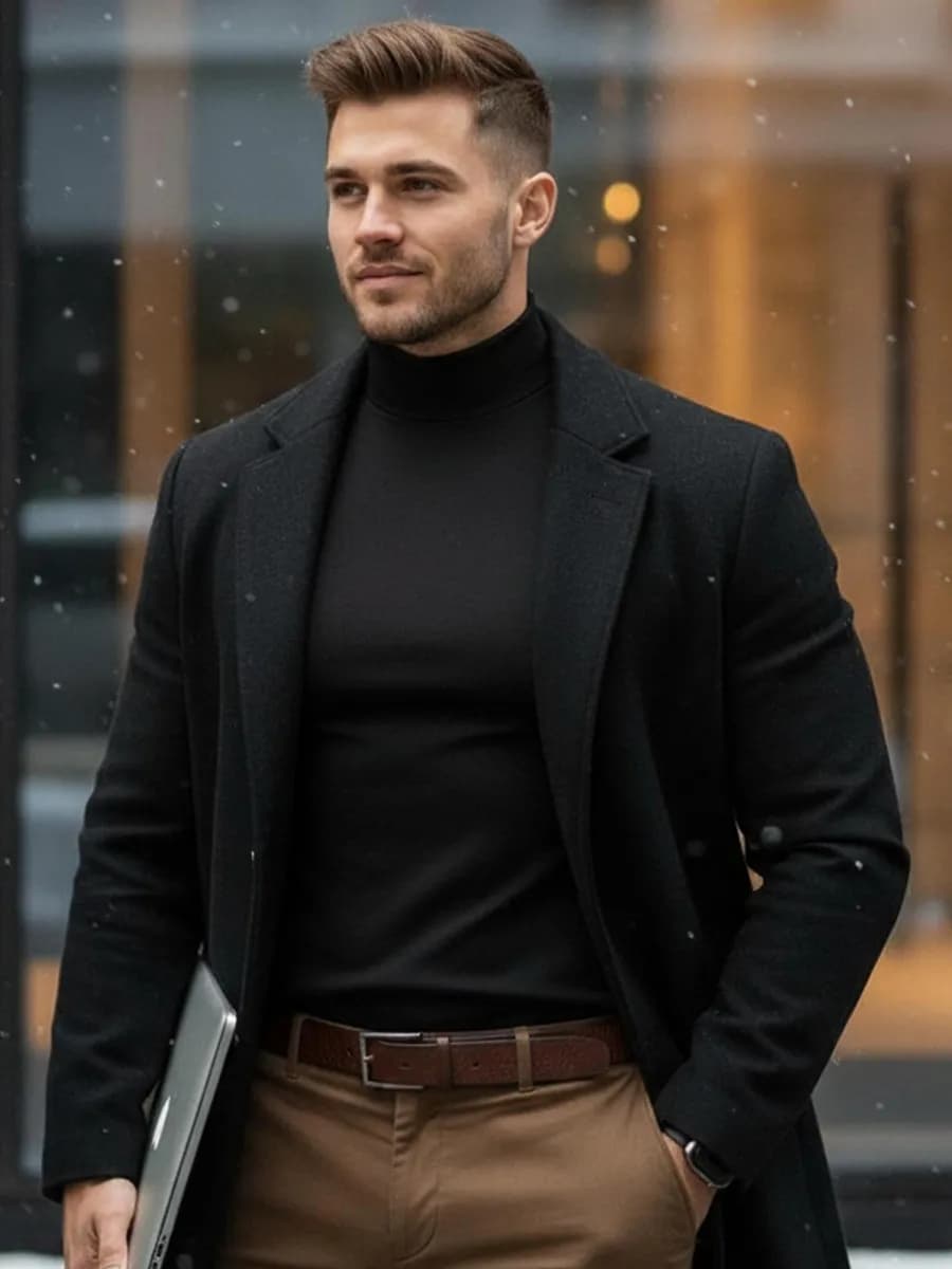 Водолазка утепленная с горлом - фото 1