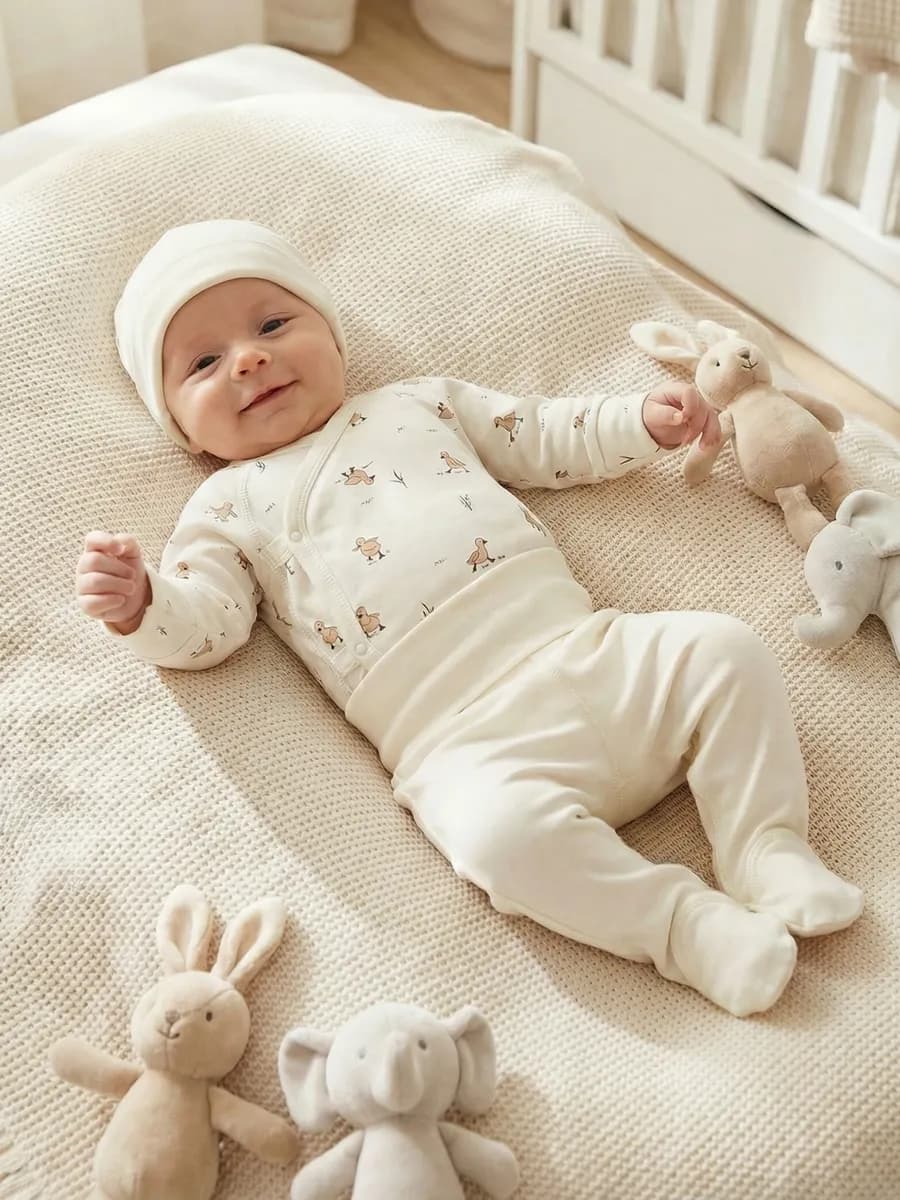 Комплект для новорожденного Боди и ползунки с шапочкой