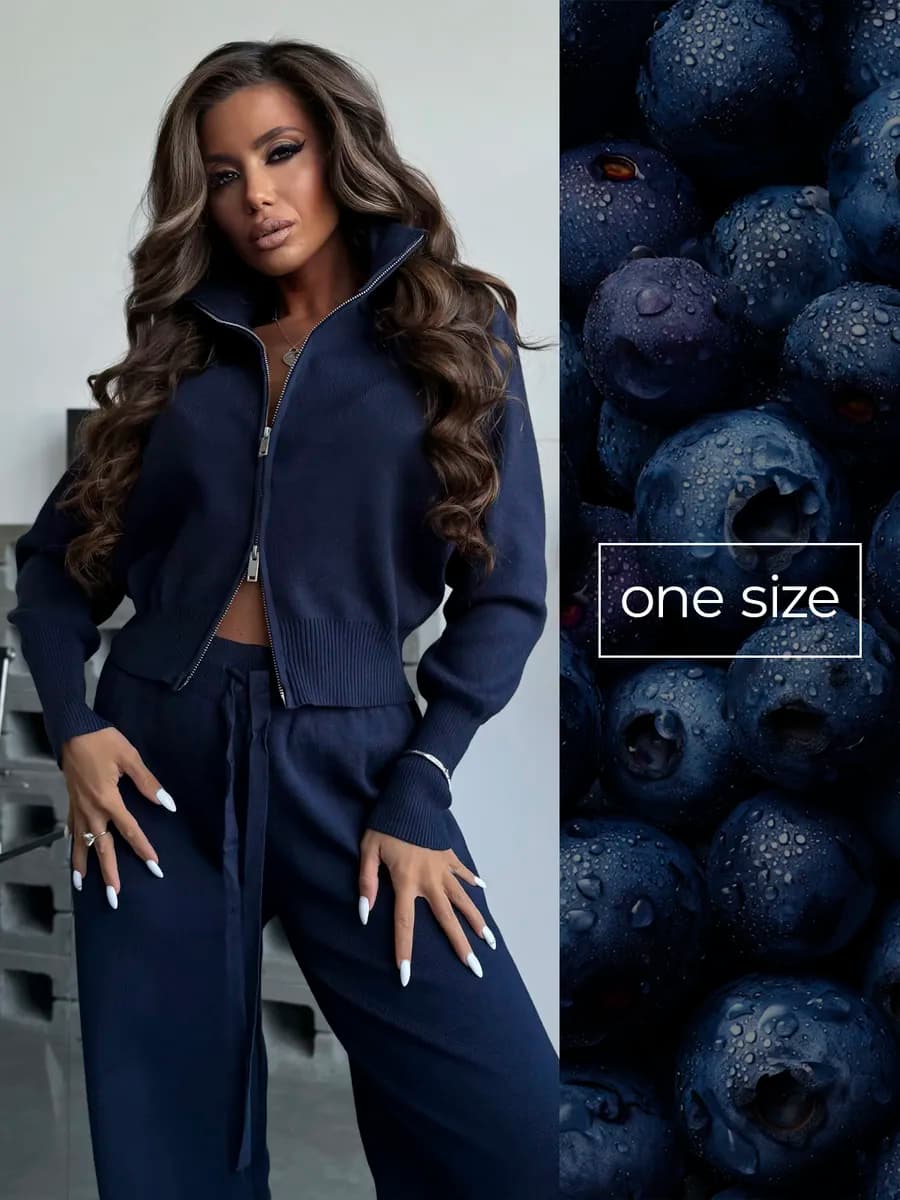 Костюм вязаный трикотажный с брюками