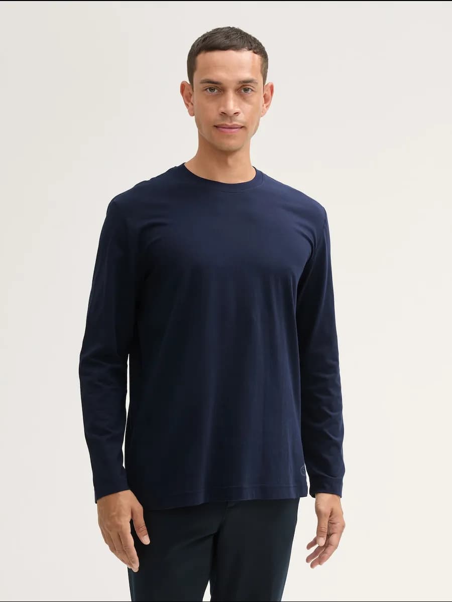 Лонгслив хлопковый Regular прямой однотонный