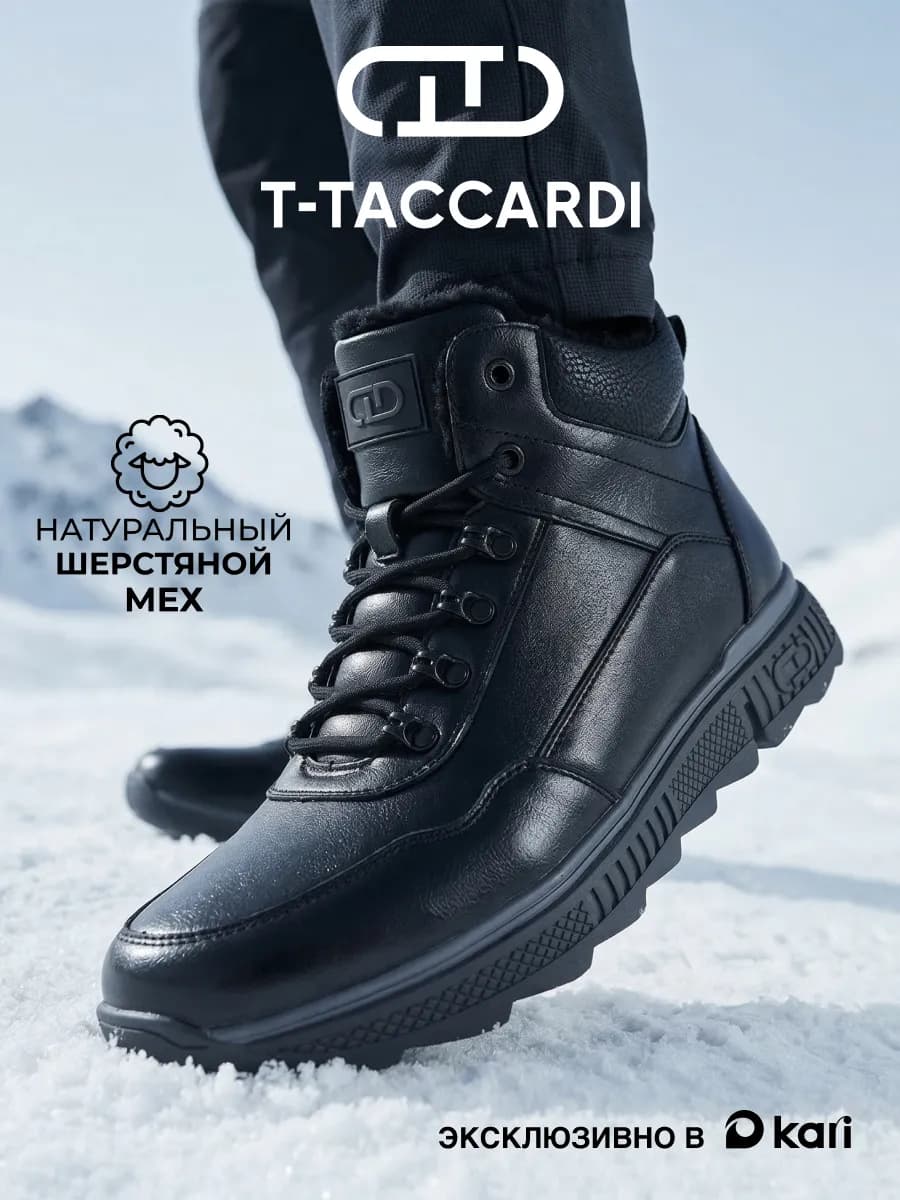 Ботинки мужские зимние с мехом черные