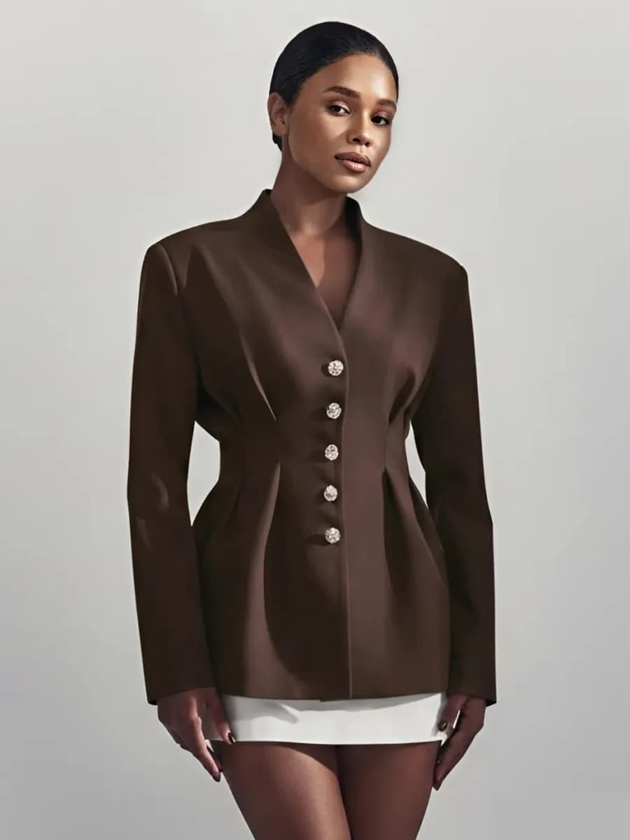 Пиджак удлиненный жакет приталенный