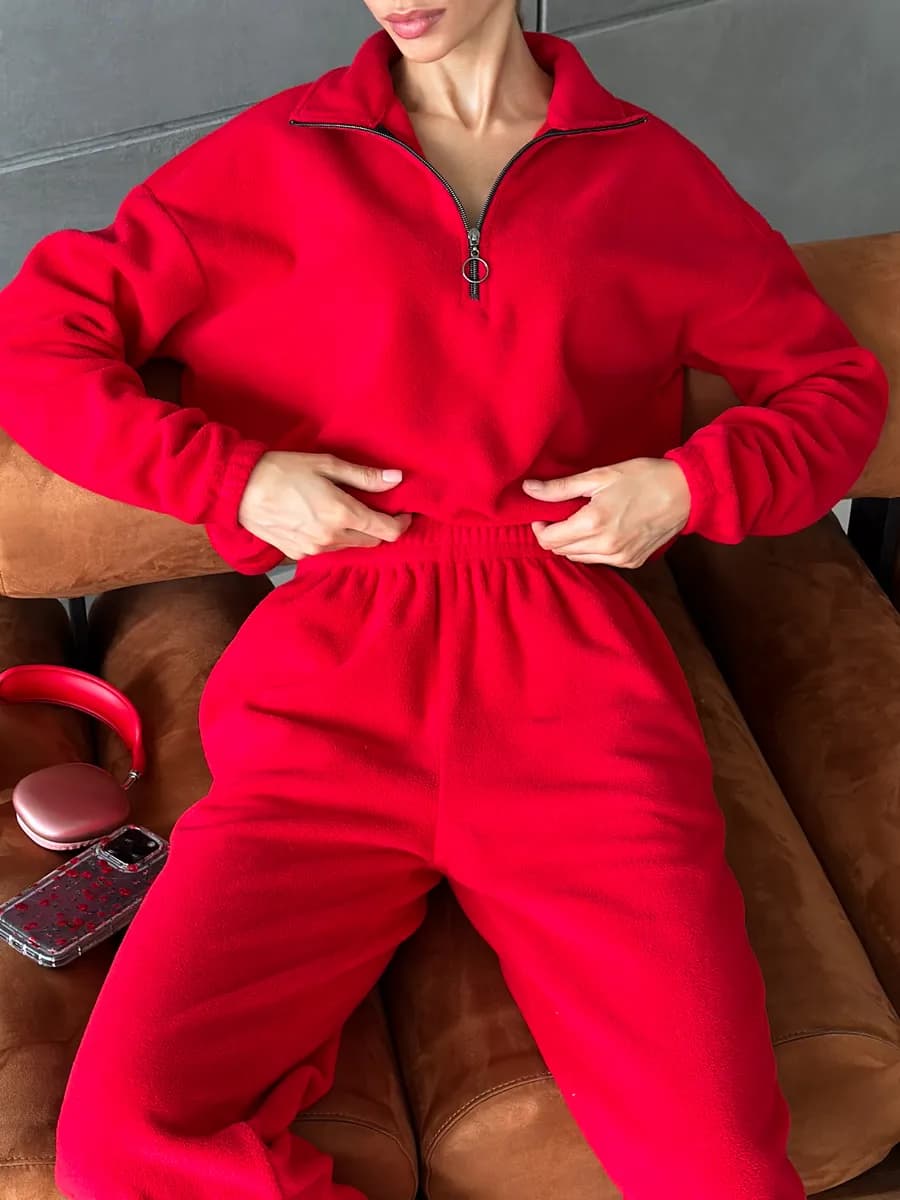 Спортивный костюм флисовый на молнии