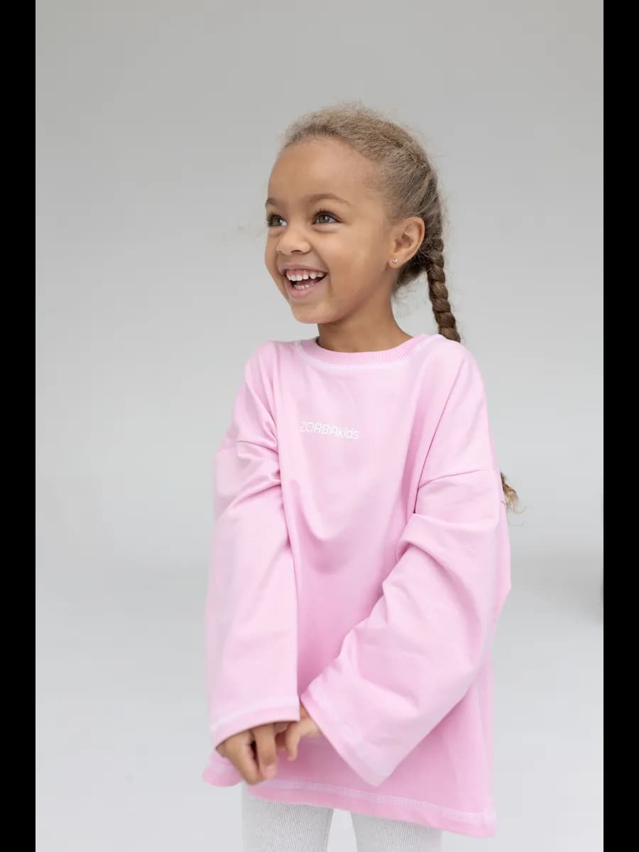 лонгслив оверсайз с принтом сердечко - фото 1