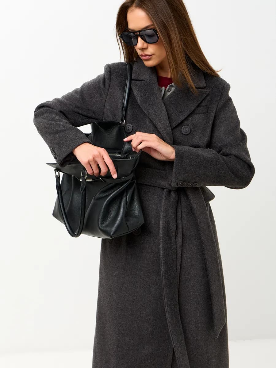 Длинное демисезонное Пальто веснаосень