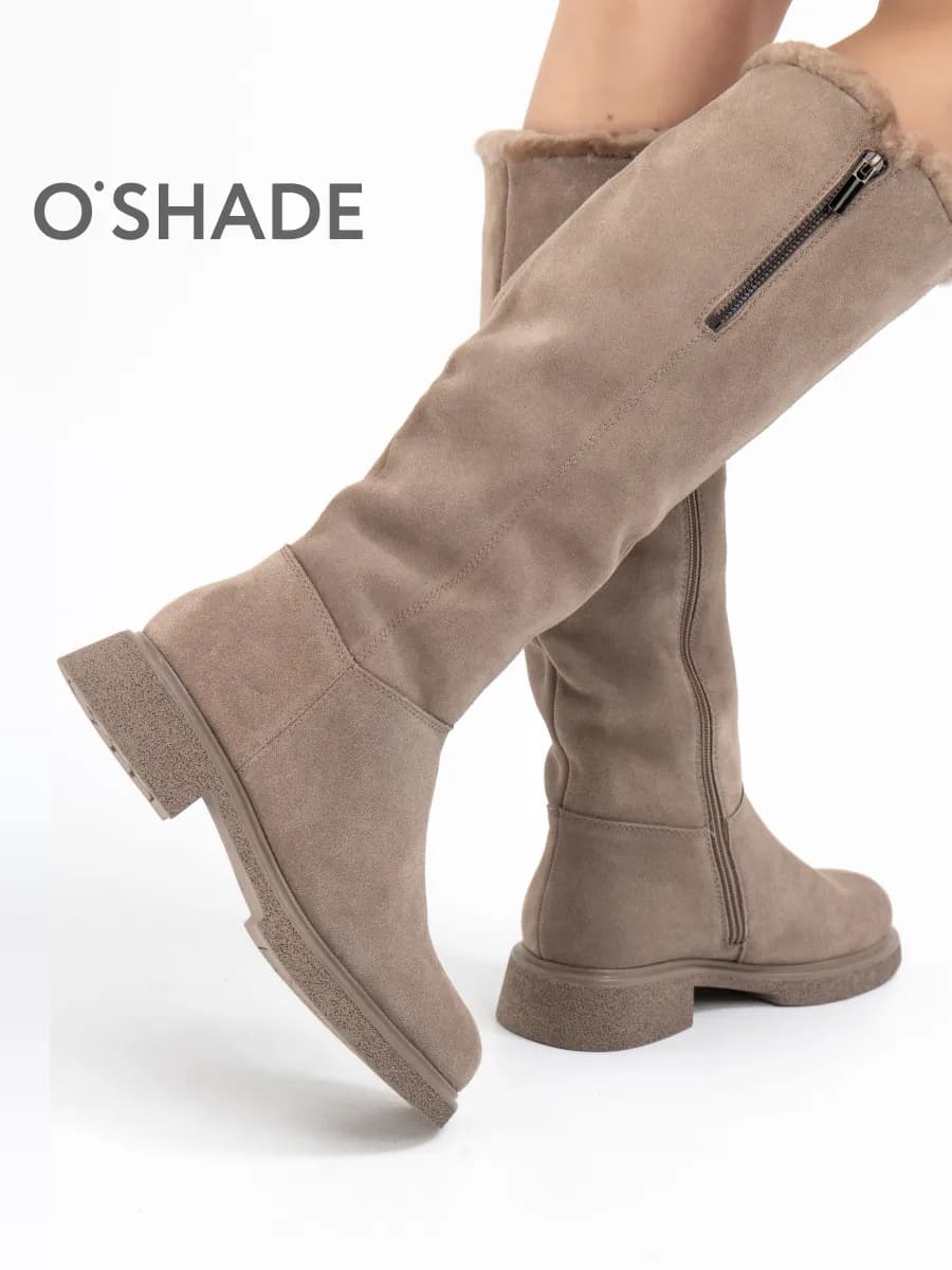 O'SHADE Сапоги женские зимние замшевые