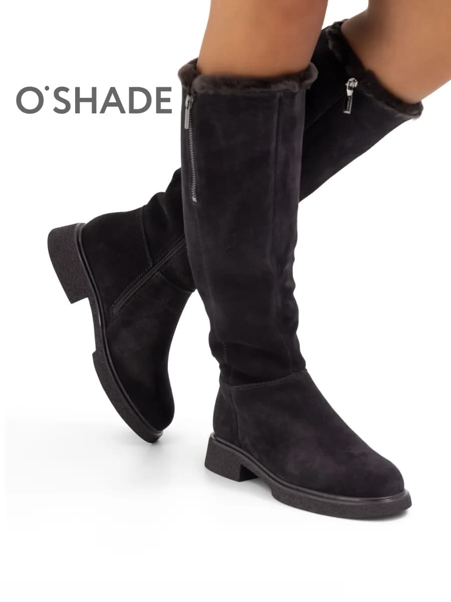 Зимние женские сапоги коричневые