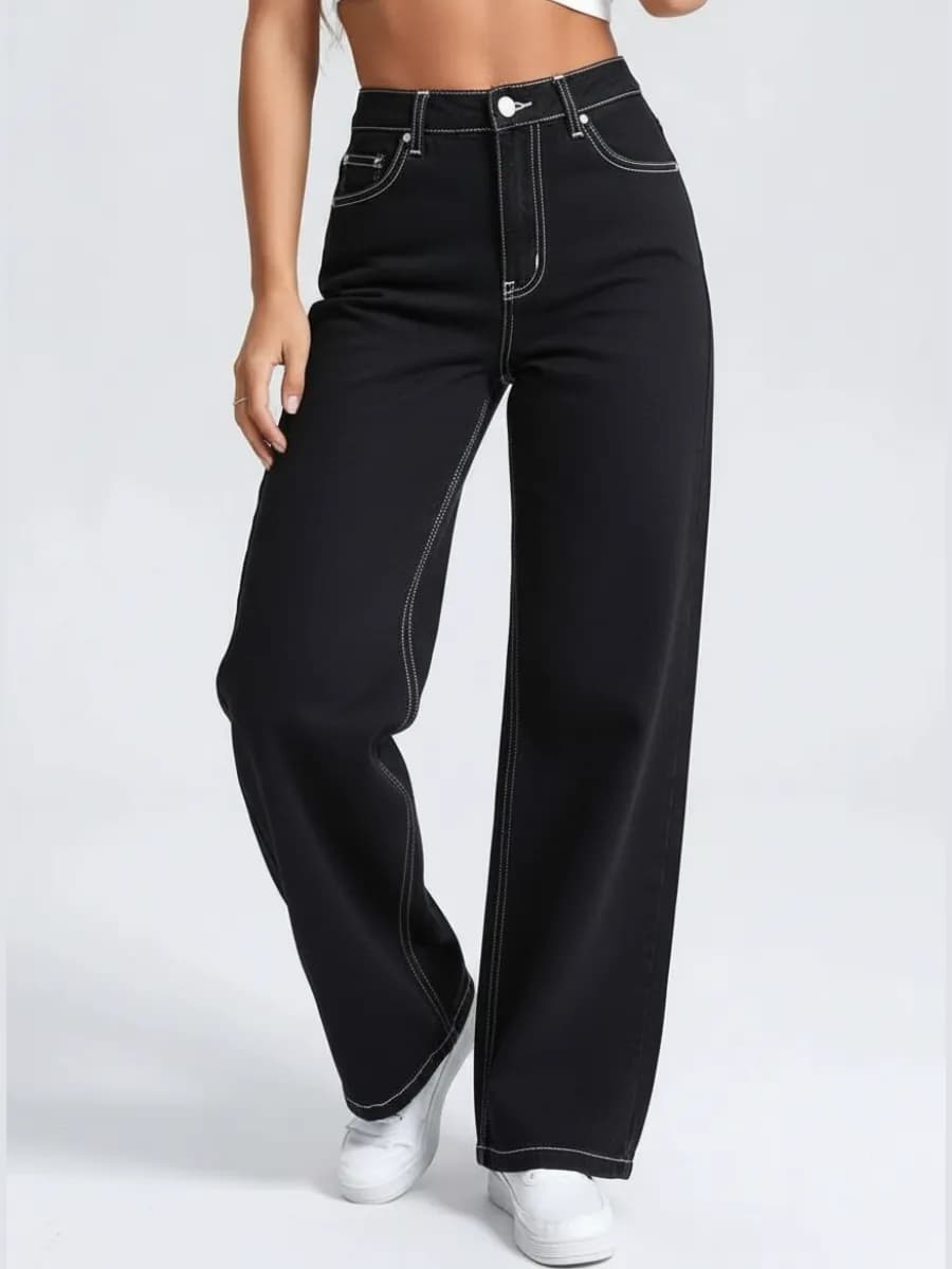 Широкие джинсы трубы