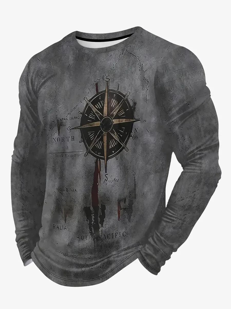 Футболка с длинными рукавами в стиле ретро