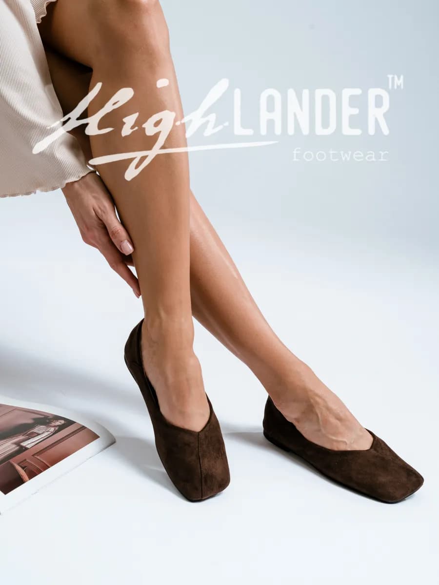 Балетки комфорт с квадратным носом