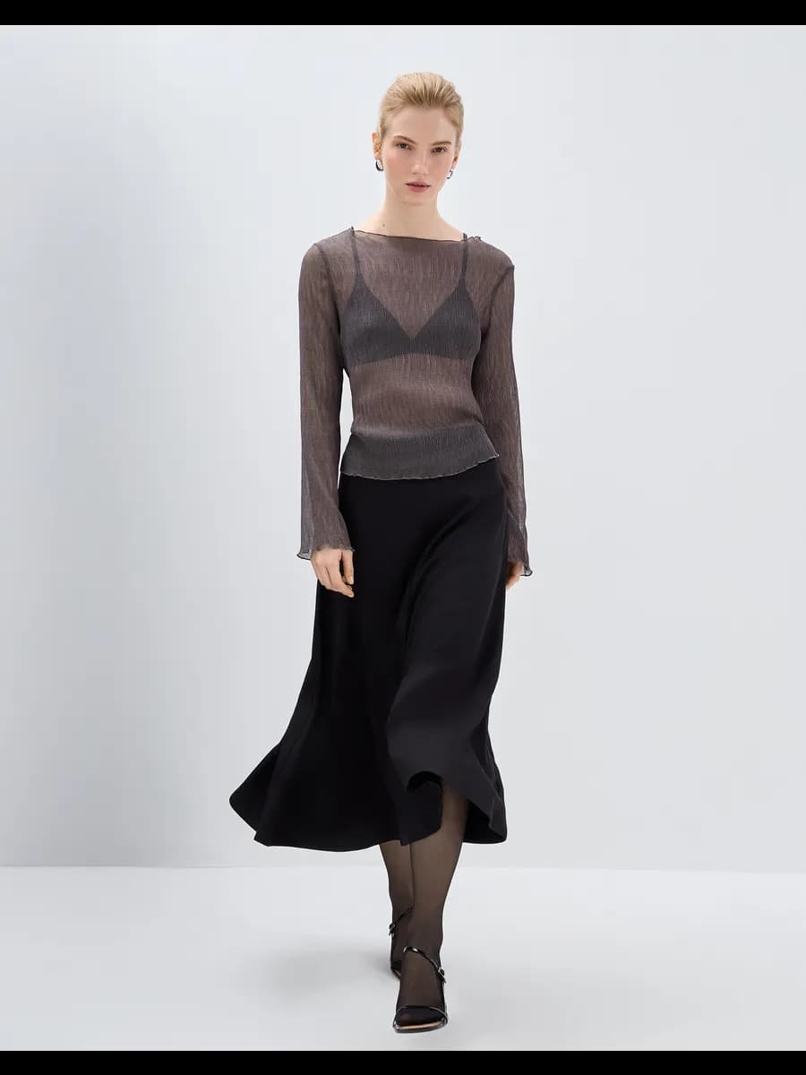 Чёрная юбка макси