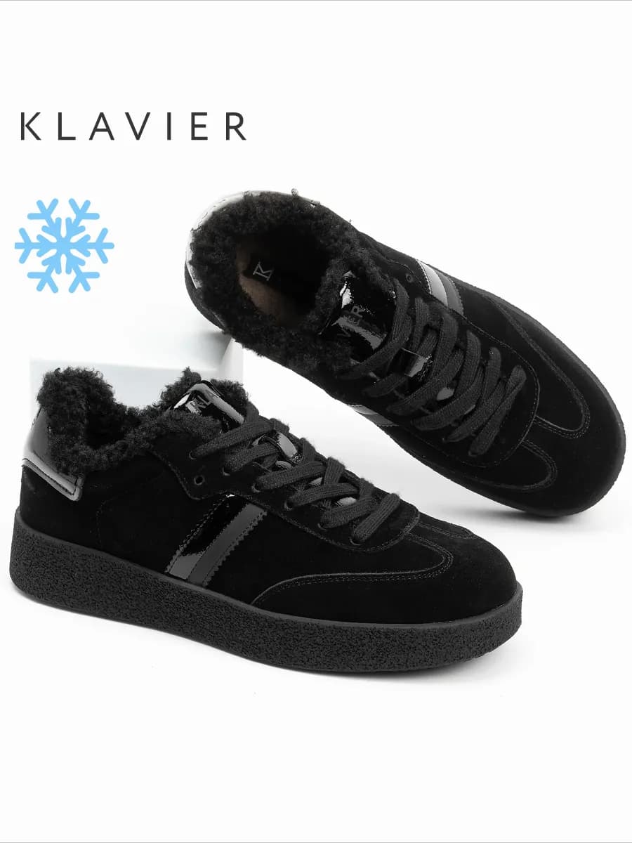 Кеды зимние женские черные