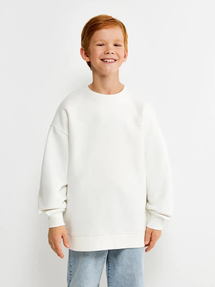 Свитшот оверсайз с начесом в школу