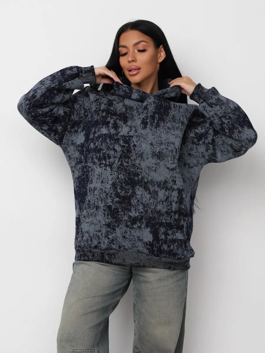 худи с капюшоном теплый с начесом варенка