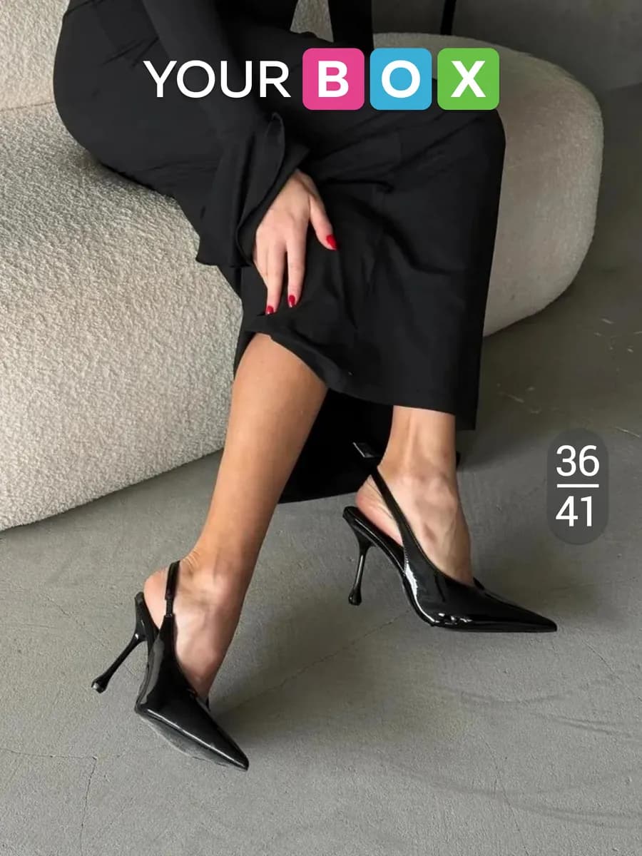 Вечерние туфли на шпильке слингбэки