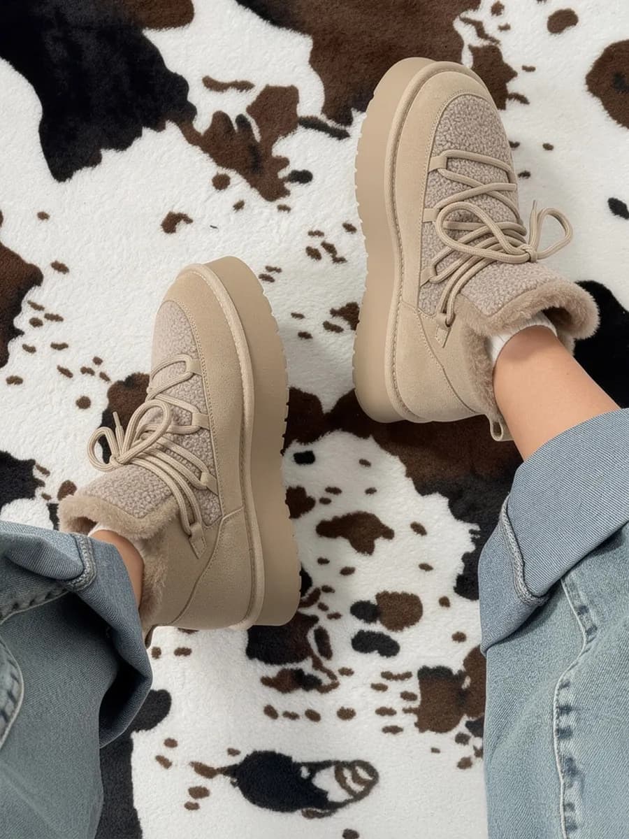 Угги зимние высокие на платформе