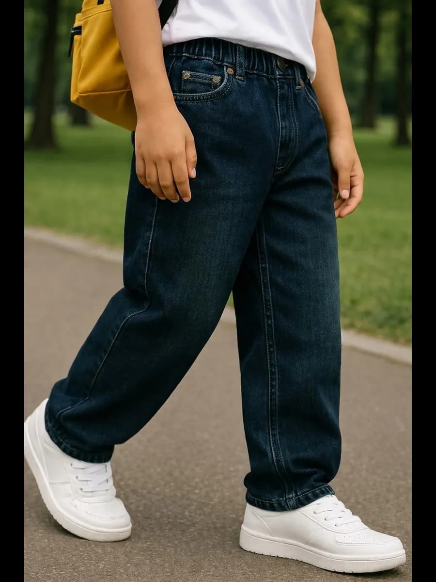 Джинсы широкие багги на резинке y2k