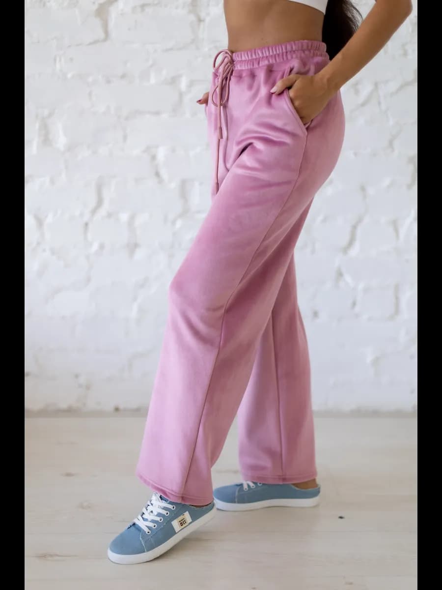 Брюки домашние велюровые теплые двухсторонние