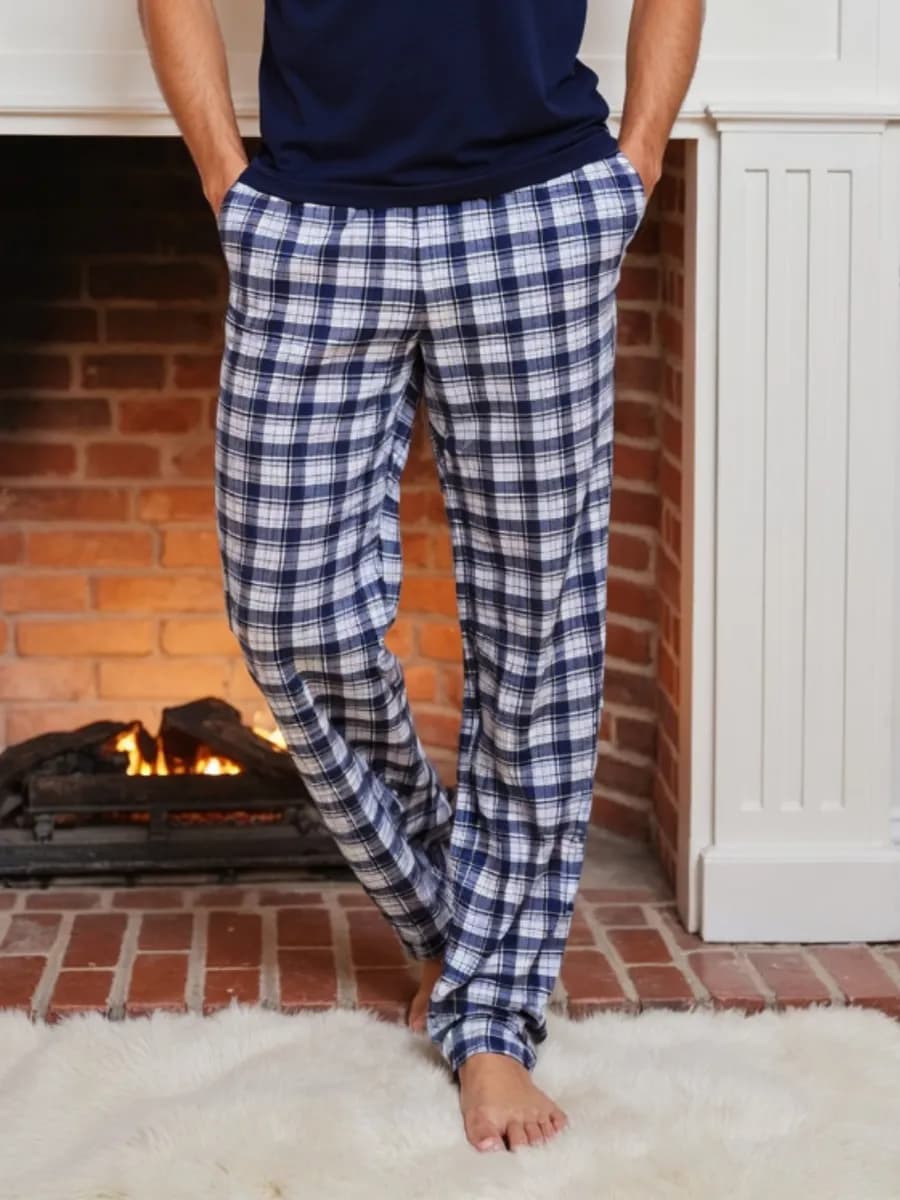 Брюки домашние в клетку