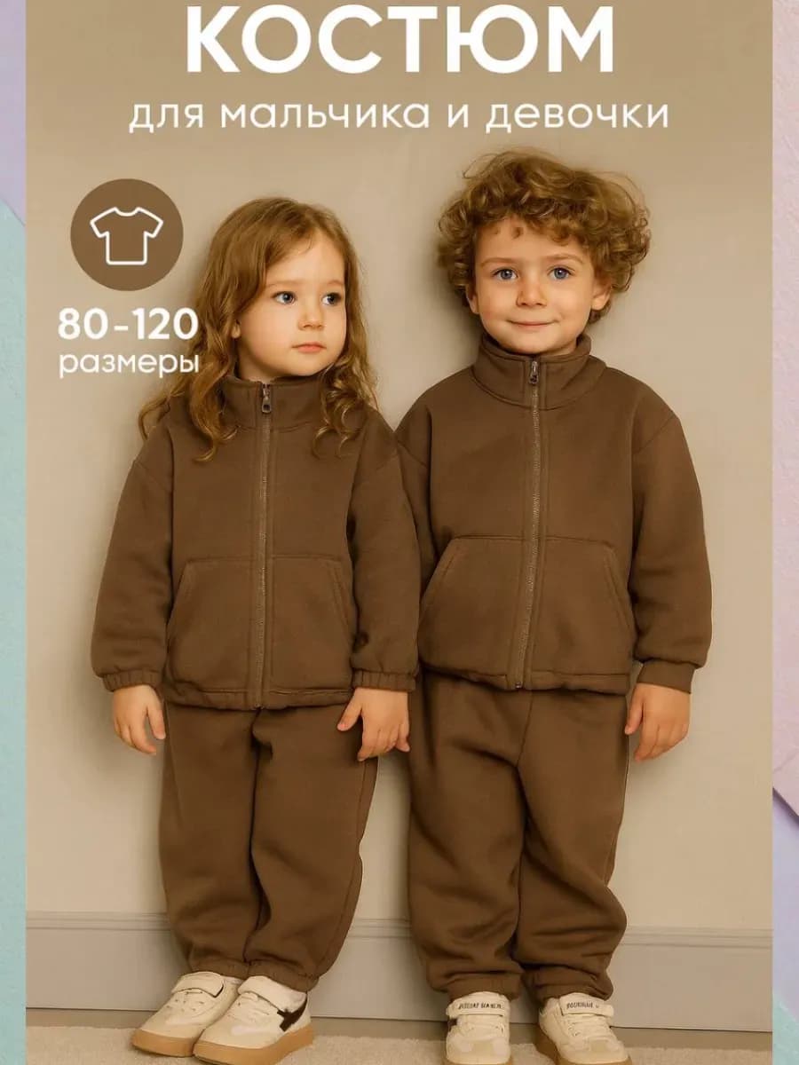 Детский теплый костюм с начесом