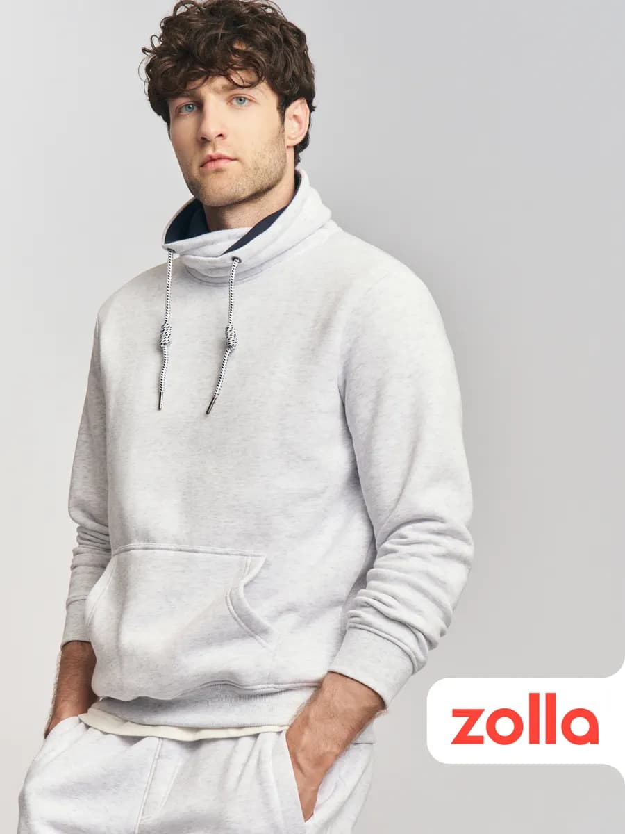 Мужской худи с воротником-хомутом