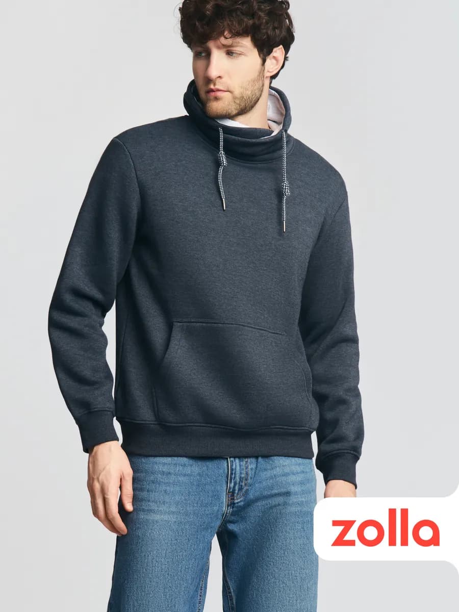 Мужской худи с воротником-хомутом