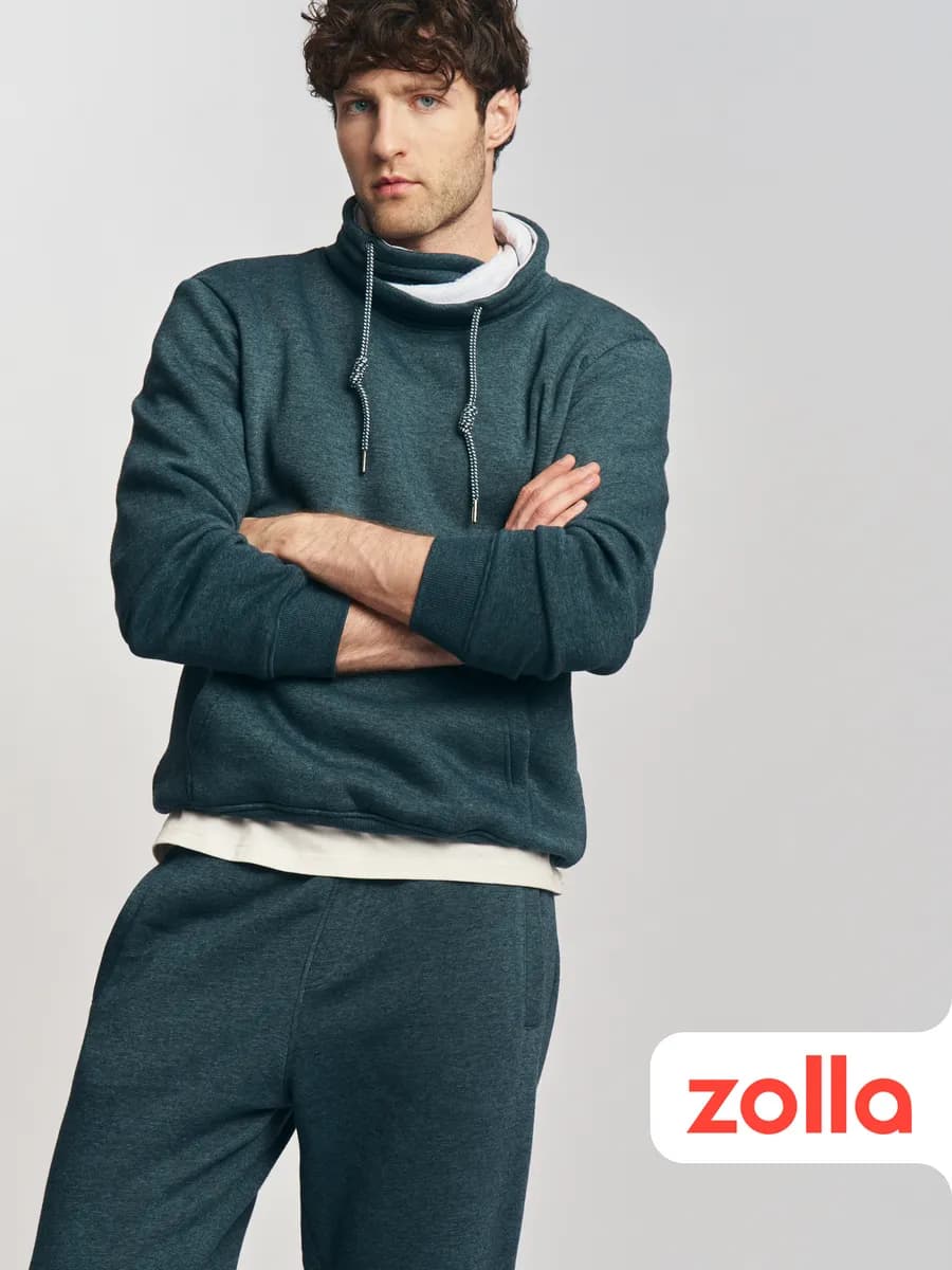 Мужской худи с воротником-хомутом