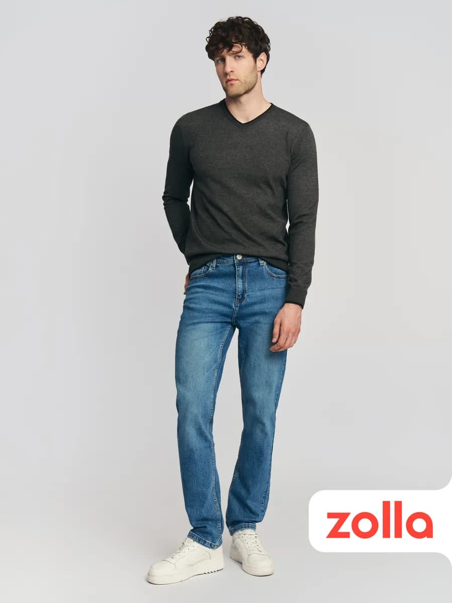 Мужские джинсы Slim из хлопка - фото 1