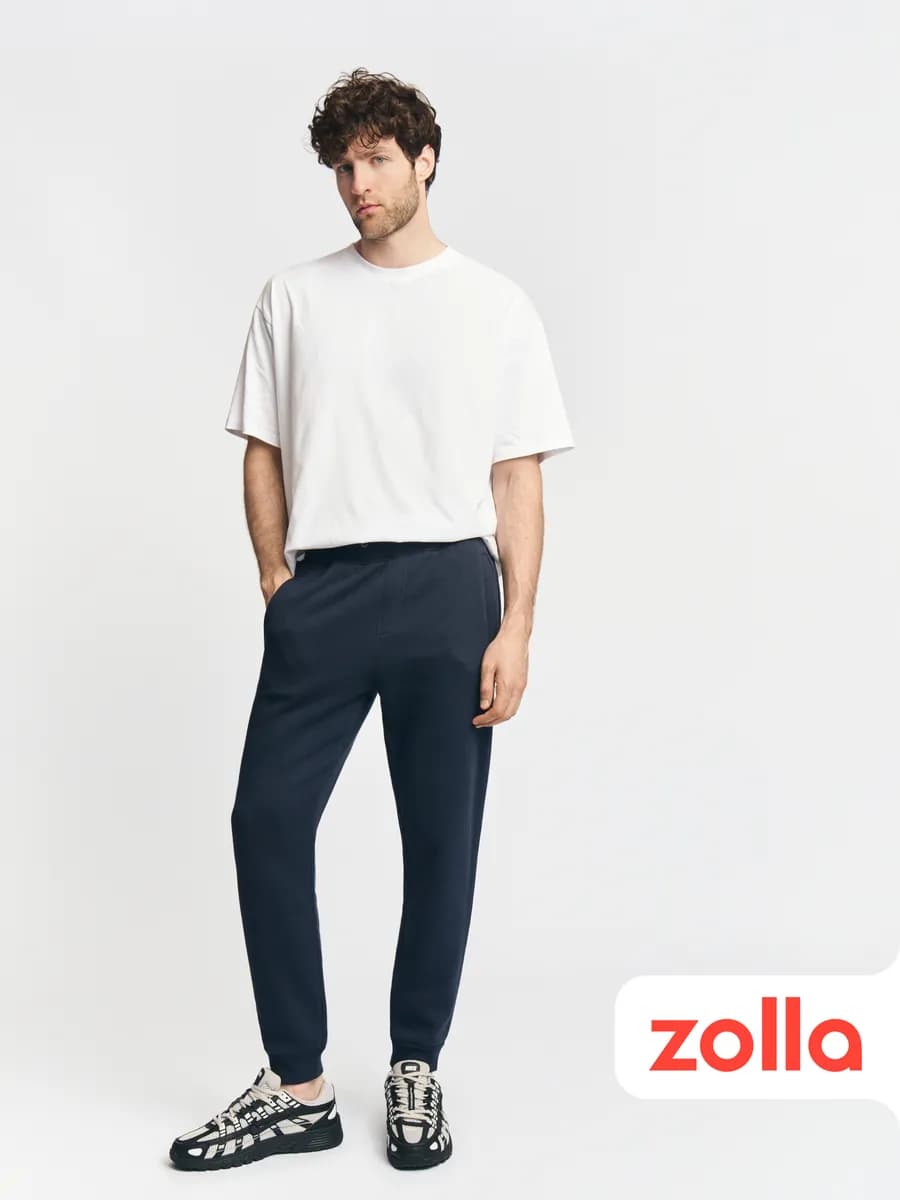 Мужские тёплые брюки-джоггеры с начёсом