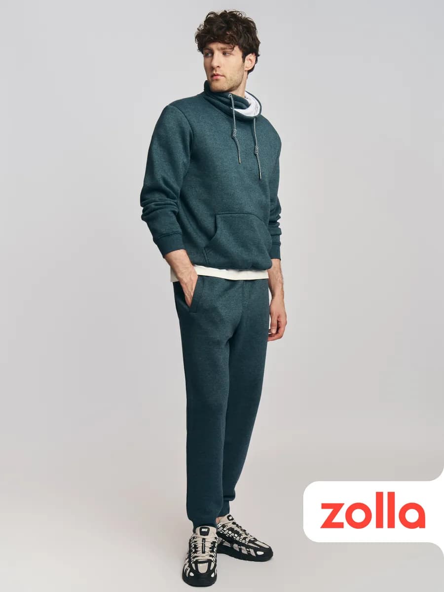 Мужские тёплые брюки-джоггеры с начёсом