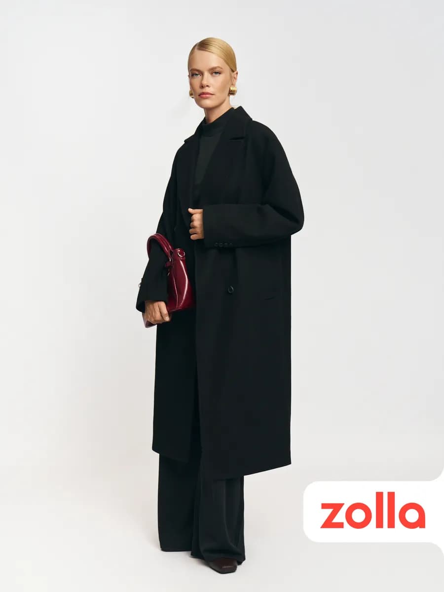 Женское тёплое пальто оверсайз