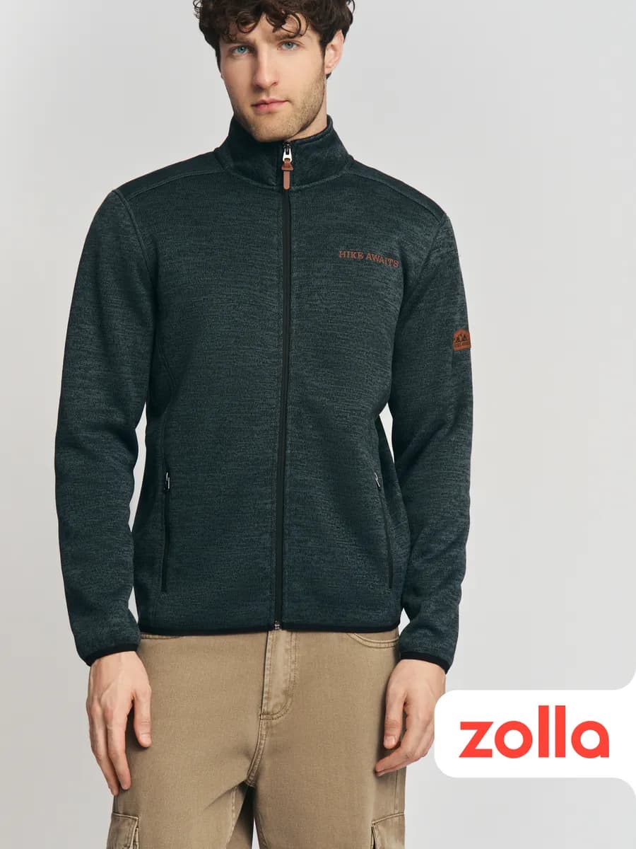 Мужская тёплая толстовка с горлом