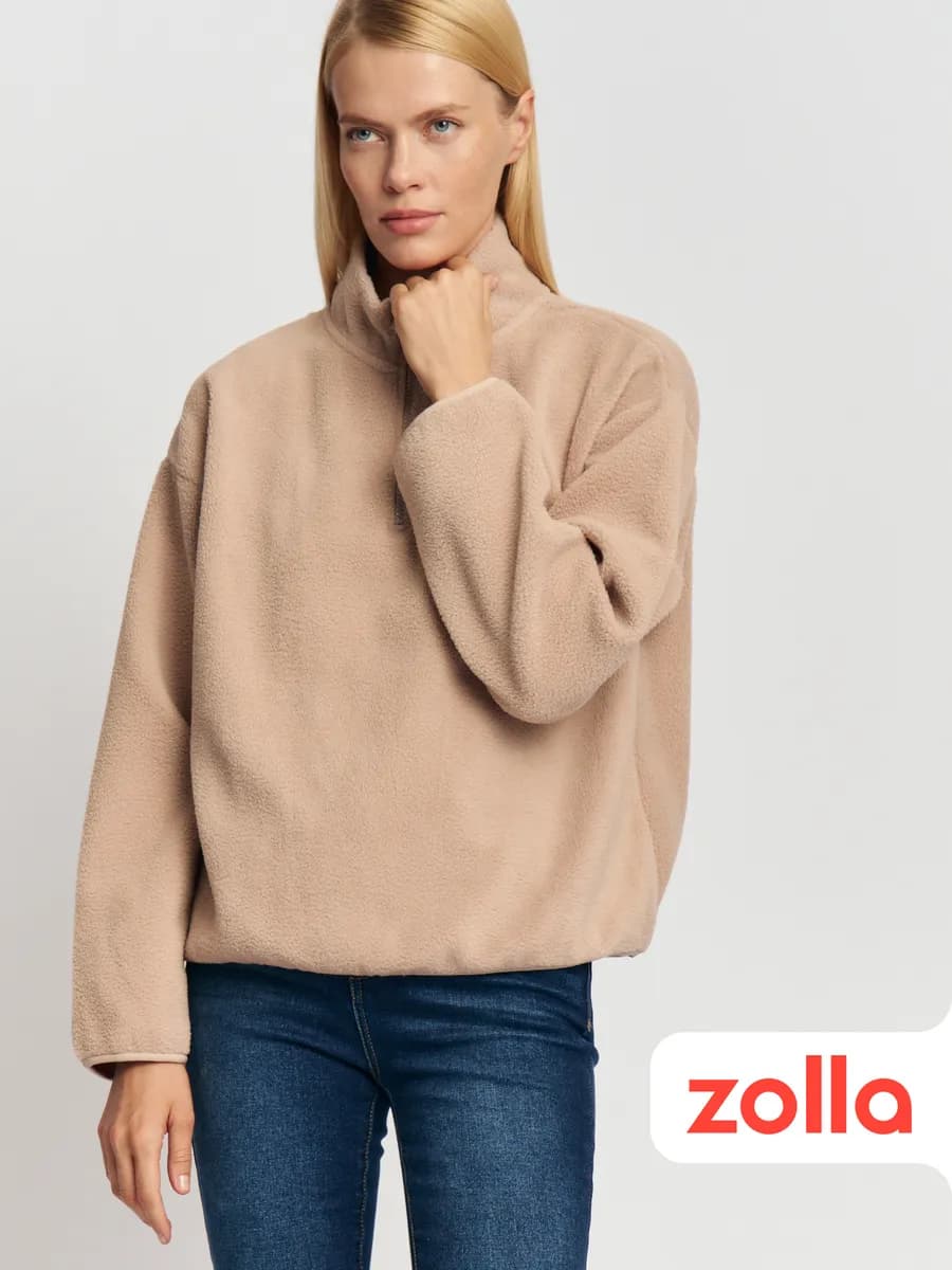 Женский свитшот с горлом из флиса - фото 1